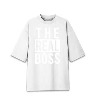 Женская футболка оверсайз The real boss